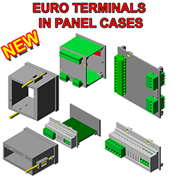 Euro Terminals in Din Panel Cases