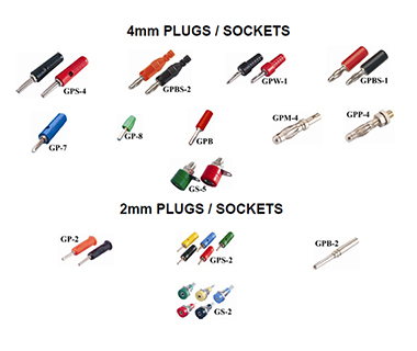 BANANA PLUGS & SOCKET 4mm & 2mm